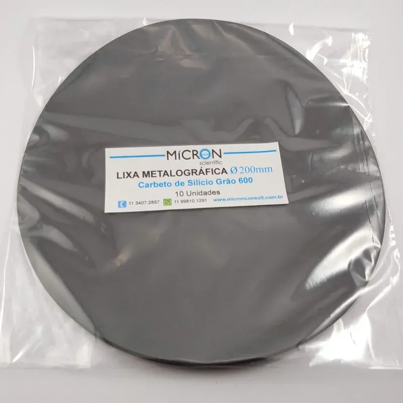 Lixa para Metalografia Grão 600 – Pacote com 10 unidades