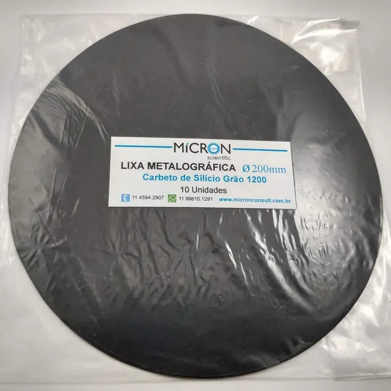 Lixa para Metalografia Grão 1200- Pacote com 10 unidades Lixa para Metalografia Grão 1200- Pacote com 10 unidades