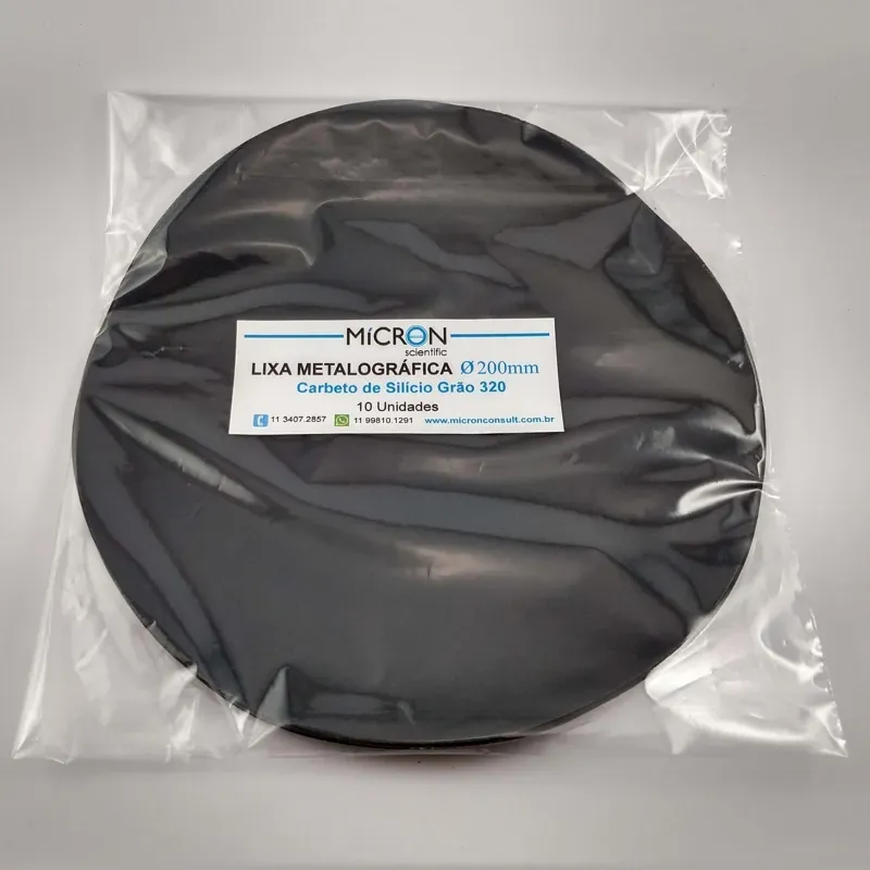 Lixa para Metalografia Grão 320 – Pacote com 10 unidades Lixa para Metalografia Grão 320 – Pacote com 10 unidades