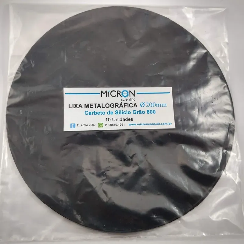 Lixa para Metalografia Grão 800 – Pacote com 10 unidades Lixa para Metalografia Grão 800 – Pacote com 10 unidades
